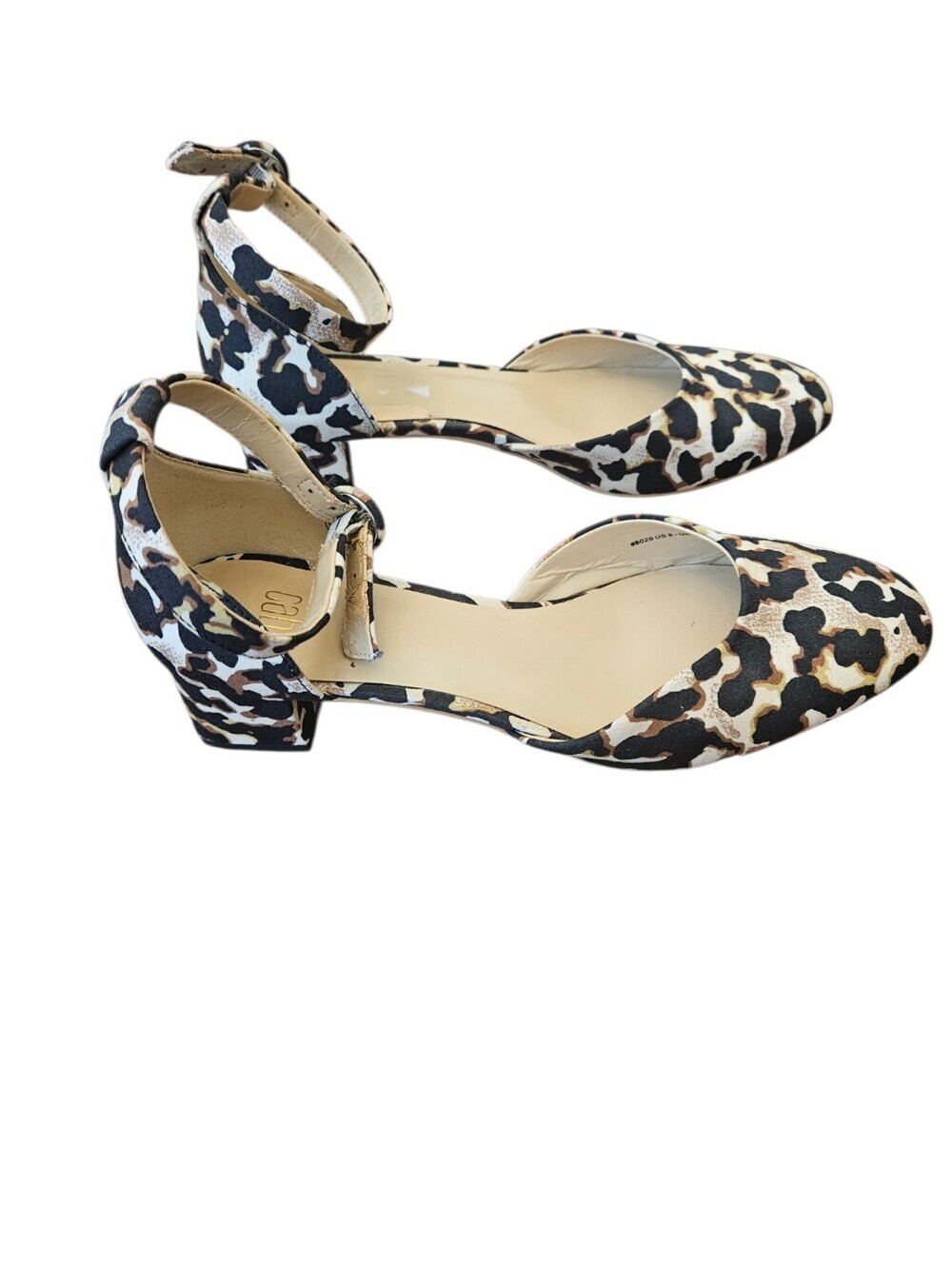 Cabi Leopard Print Ankle Strap Pumps - Women Shoes